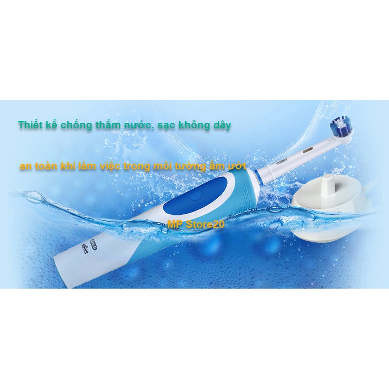 Bàn chải điện đánh răng tự động Oral B Vitality D12 làm sạch răng, hạn chế viêm nướu, dành cho mọi lứa tuổi