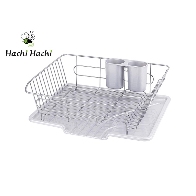 Rổ Pearl Metal úp chén bát 40x30.5cm Kèm khay, giá đựng đũa, muỗng - Hachi Hachi Japan Shop
