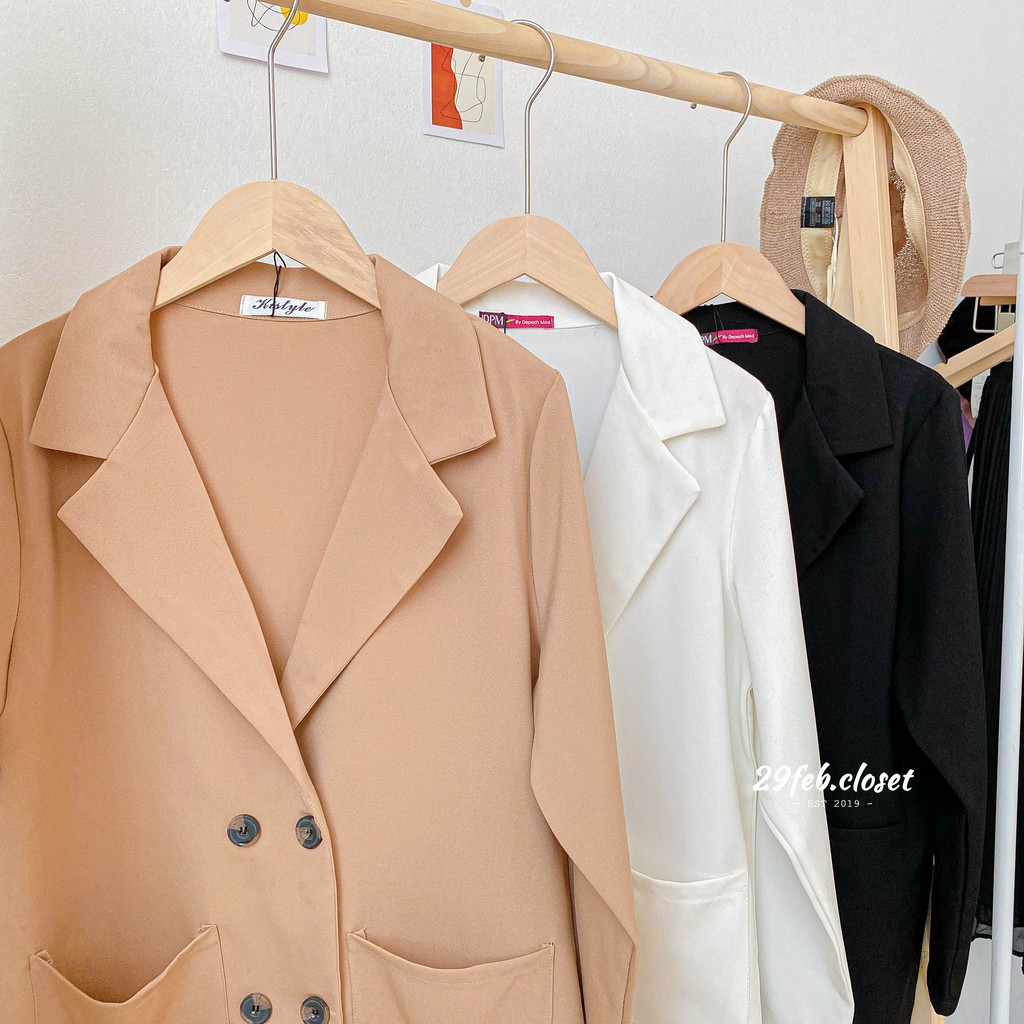 [Mã SKAMCLU7 giảm 10% tối đa 50K đơn 0Đ] Áo blazer trơn 4 khuy (Ảnh thật) | BigBuy360 - bigbuy360.vn