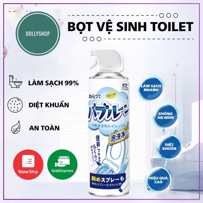 Chai 500ml Xịt Bọt Tuyết Vệ Sinh Toilet, Nhà Tắm Đa Năng