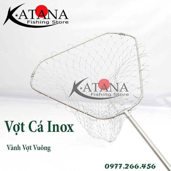 Vợt cá inox nano 1m7 2m1 3m0 gấp gọn