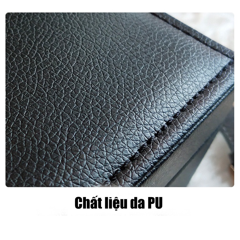 Hộp đựng trang sức bọc da PU 2 tầng có khoá cao cấp phong cách Hàn Quốc, hộp đựng nữ trang cao cấp.