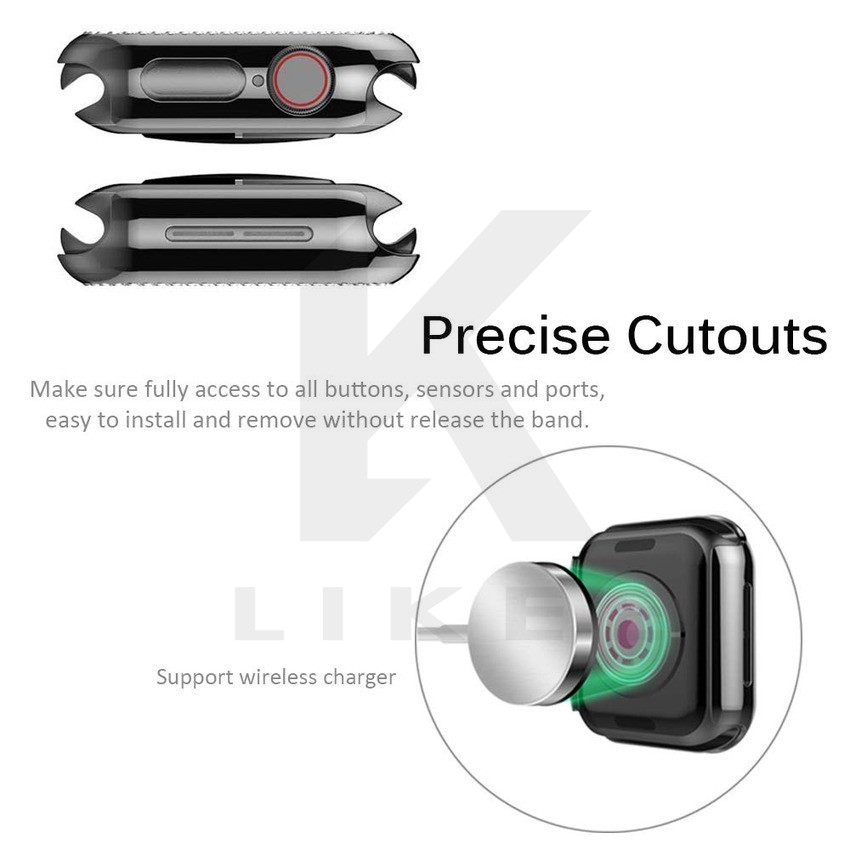 Ốp lưng kim cương mới cho Apple Watch Cover Case 38 vỏ bảo vệ toàn diện 38 40 mm cho iWatch Series 6 5 4 3 2 42 44 mm