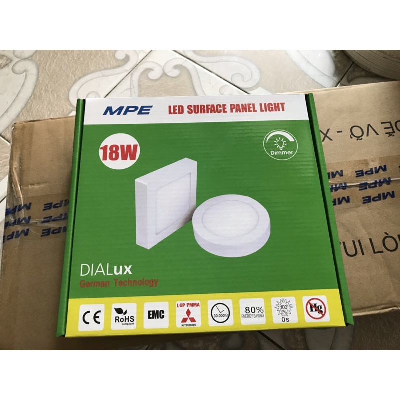 Led nổi tròn 18w MPE trắng SRPL-18T
