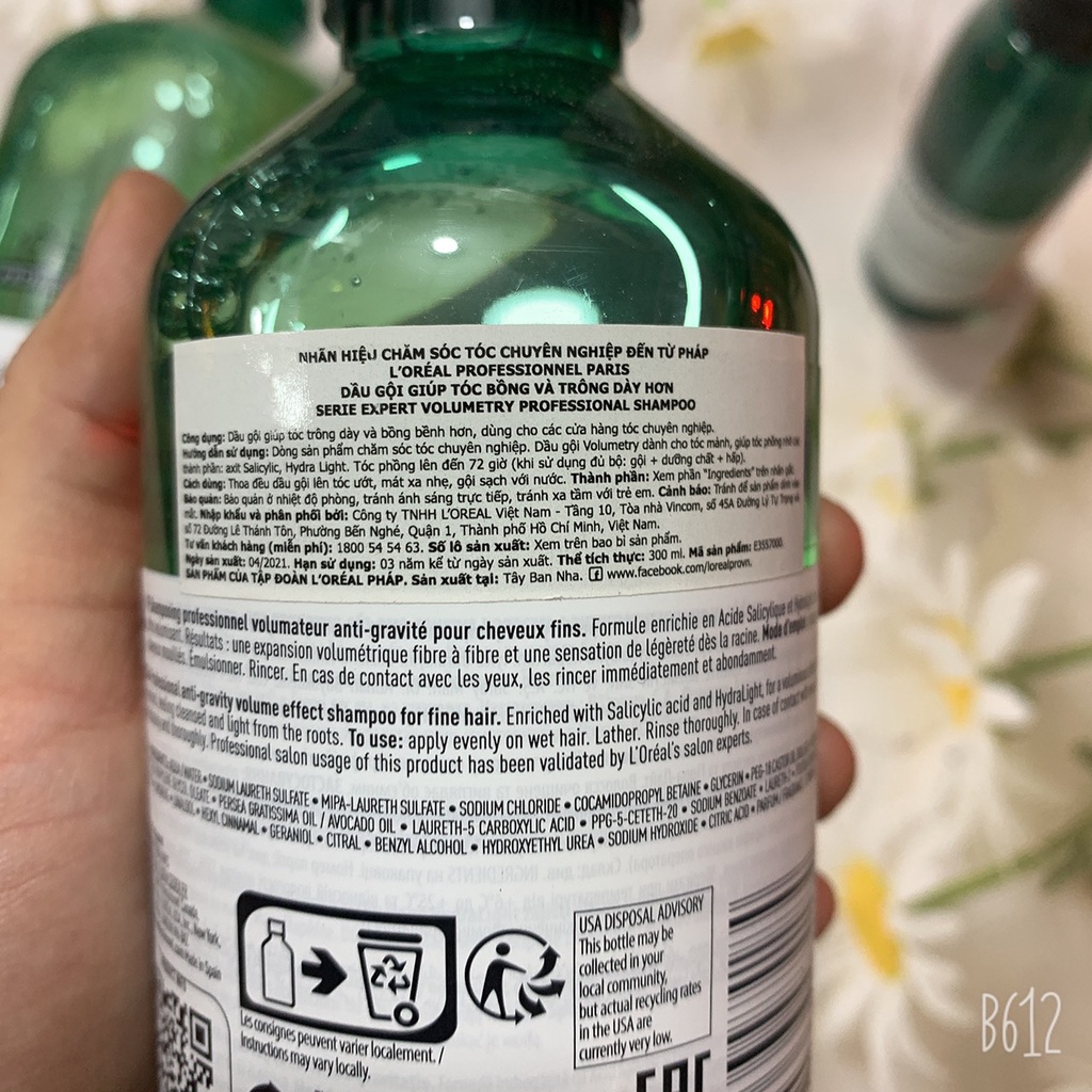 Dầu gội và xịt dưỡng làm phồng tóc Loreal Professionnel Serie Expert Volumetry 300ml / 1500ml