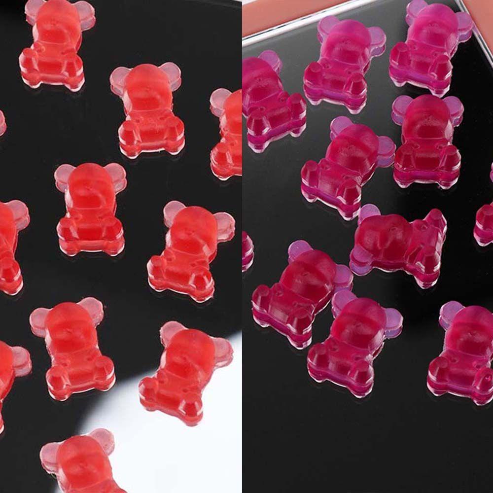 Phụ Kiện Trang Trí Móng Tay Hình Gấu 3D Nhiều Màu Sắc Sáng Tạo|Phụ Kiện Trang Trí Móng Tay Hình Gấu Dễ Thương