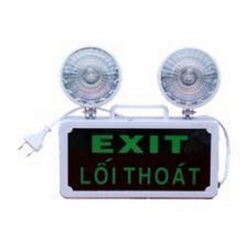 Đèn Lối Thoát Hiểm An Toàn Exit Kèm 2 Bóng Đèn Led Tự Sáng Khi Có Sự Cố Mất Điện