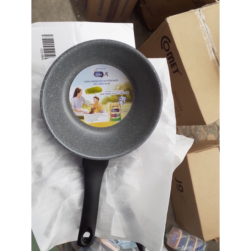 Chảo nhôm đúc nguyên khối sâu lòng 18 cm hàng khuyến mại enfa