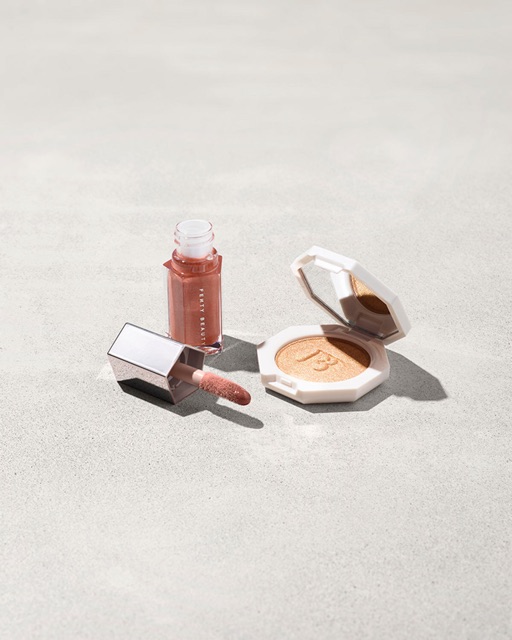 Fenty Beauty - Tách Set Son - Highlighter- Fenty Beauty Diamond Bomb Baby Mini Lip And Face Set