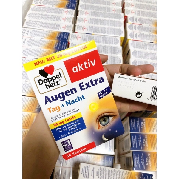 Viên uống bổ mắt Doppelherz Augen Vital và Extra, bổ sung vitamin A, chống mỏi mắt, tăng cường thị lực,30v