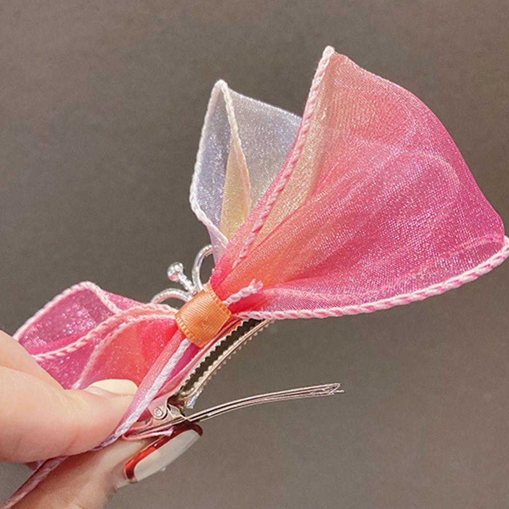 Kẹp Tóc Hình Nơ Dễ Thương Cho Nữ|Dây Buộc Tóc Chiffon Nhiều Màu Phong Cách Hàn Quốc