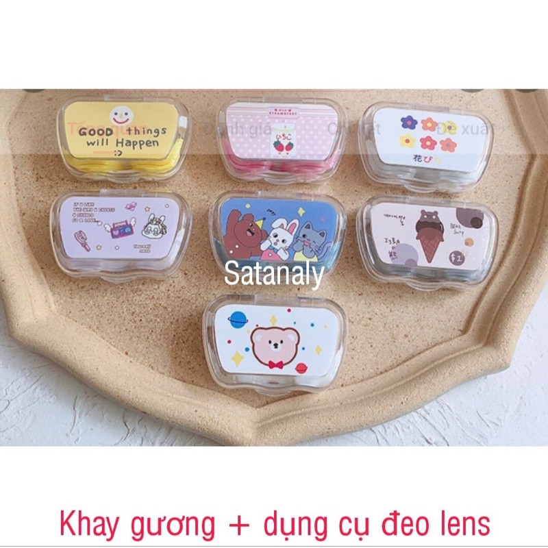 Khay gương + dụng cụ đeo Lens cực xinh, tiên lợi