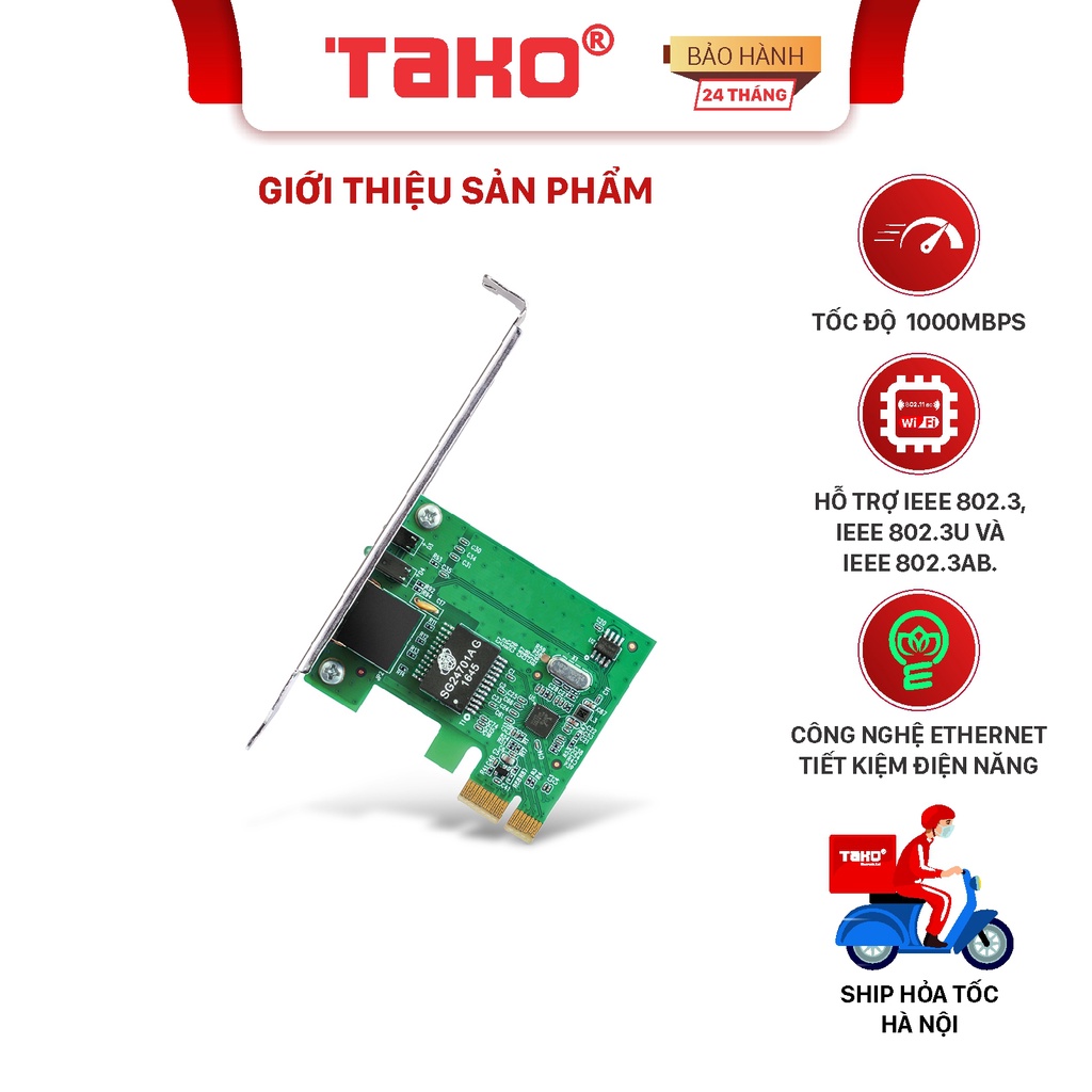 Thiết bị Card mạng Tplink TG-3468 Gigabit PCI Express. Chính hãng, BH 24 tháng