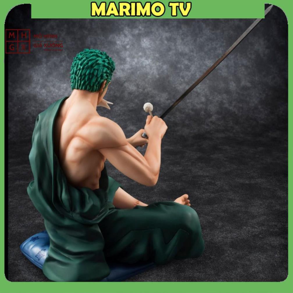Mô hình Roronoa Zoro POP ngồi lau kiếm lau kiếm Cao 15cm - Figure Tượng Zoro One Piece[MARIMO]