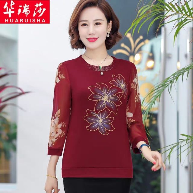 Áo trung niên tay voan Quảng Châu