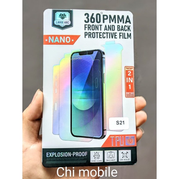 Combo miếng dán TPU màn hình+dán lưng cho Samsung S20, S20+,S20 Ultra, S21, S21+, S21 Ultra, Note 10+, Note 20 Ultra