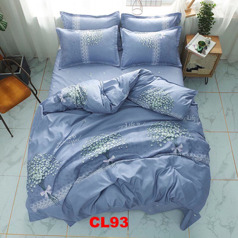 Bộ chăn ga gối CL97 set 4 món Loại 1 Cotton poly hàng Loại 1 nhập khẩu