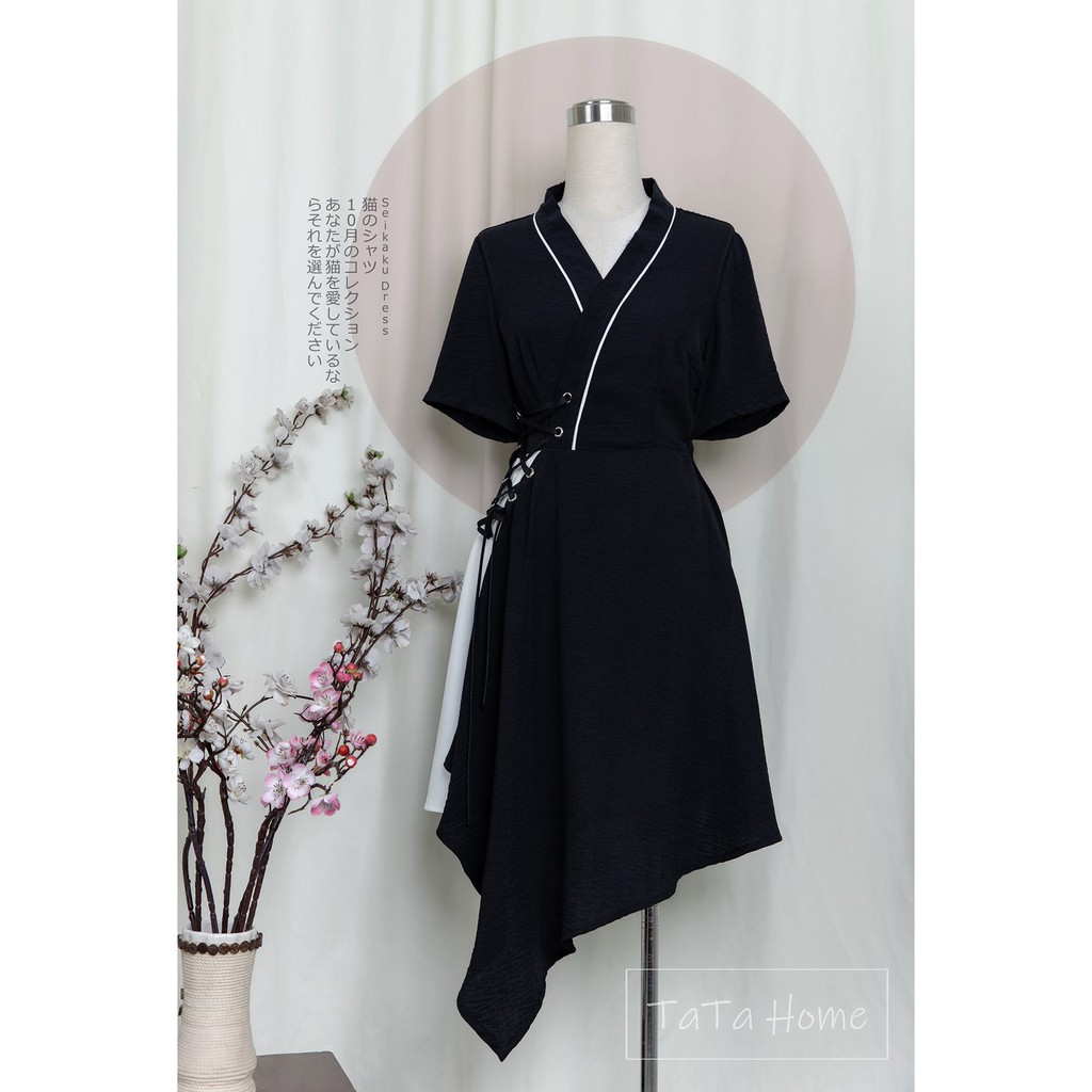 Seikaku Dress - Đầm Yukata Vạt Chéo Thắt Dây