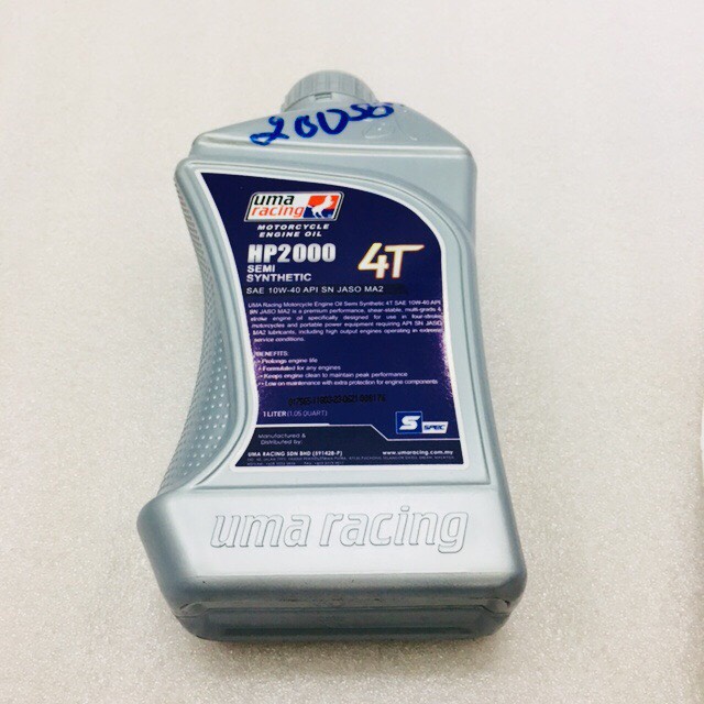 NHỚT XE SỐ UMA RACING SEMI SYNTHETIC 10W40 1L