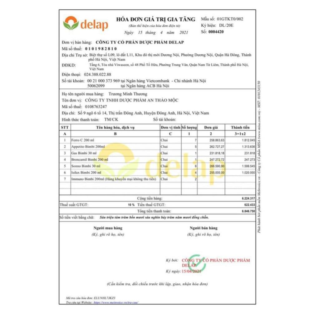 Broncamil Fitobimbi Giảm ho, long đờm, thông thoáng đường hô hấp chai 200ml Fitobimbi Broncamil