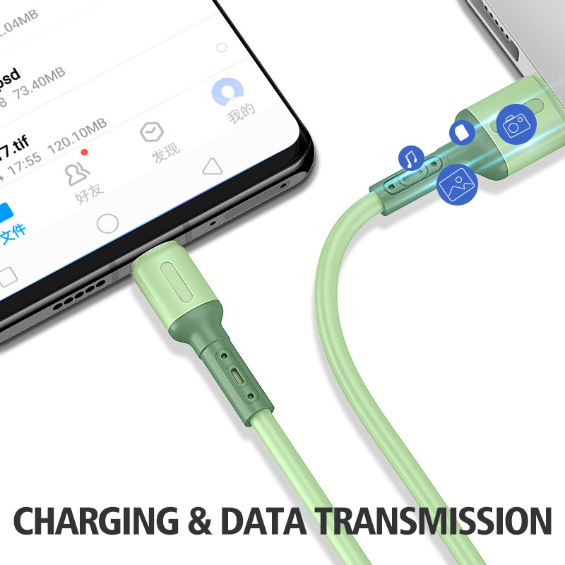 Cáp sạc USB ANKNDO Micro USB/Type C dòng điện 3A cho iphone Android Samsung Huawei Xiaomi OPPO VIVO