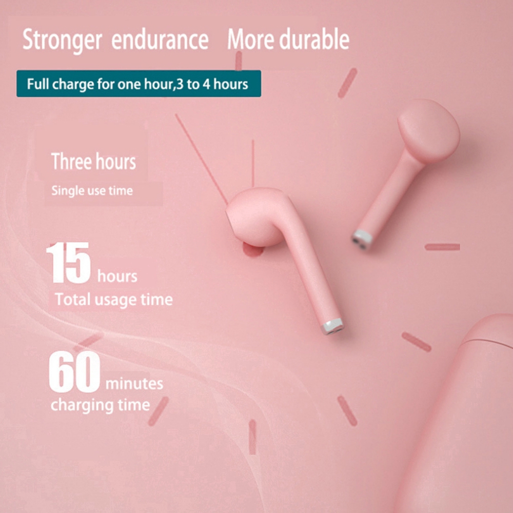 [Tai nghe Bluetooth 5.0 không dây i12] [Màu Macaron] [Có hộp sạc] [Tương thích với điện thoại di động thông minh Android thông minh và iPhone ios]