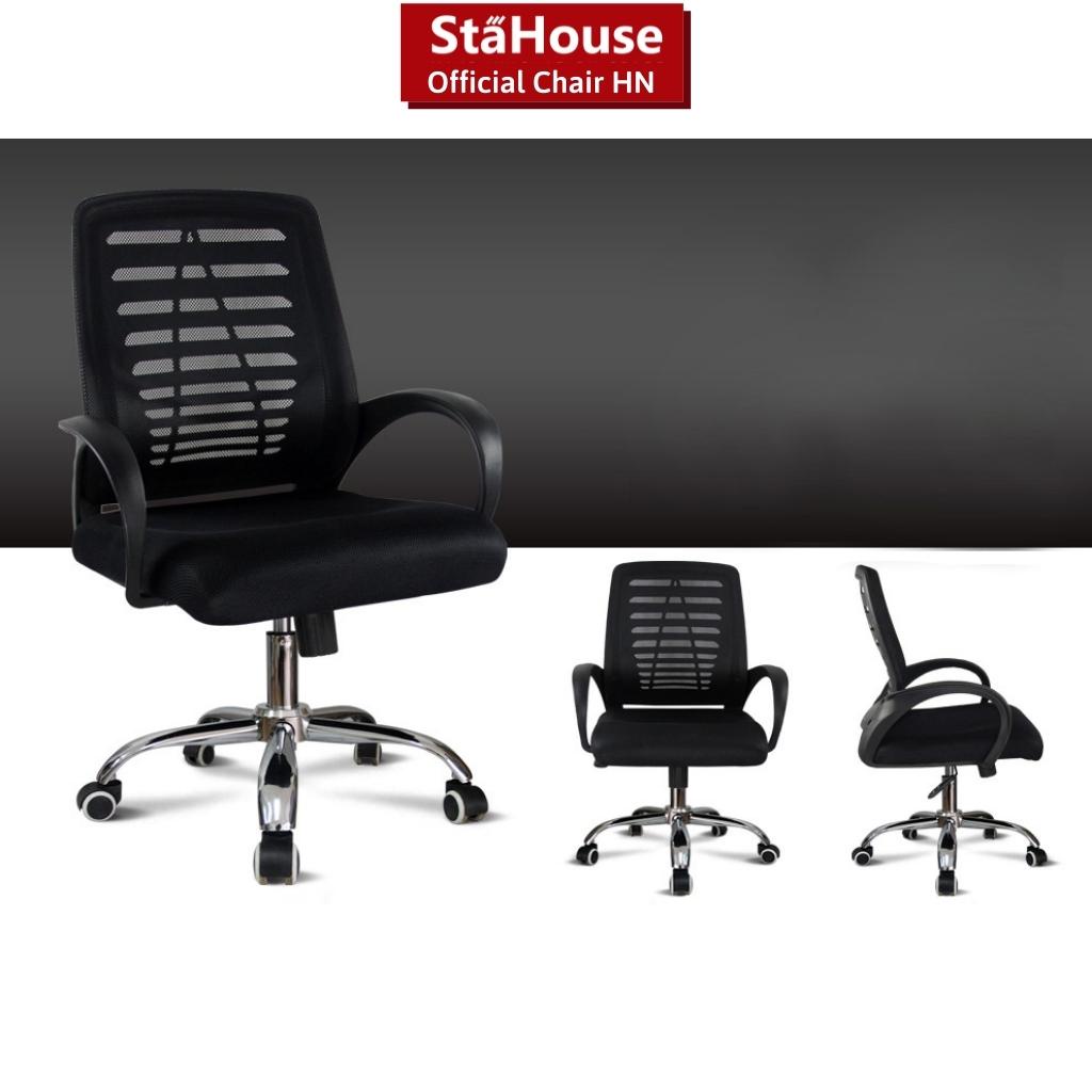 Ghế xoay văn phòng làm việc lưng A khung chắc chắn đệm êm GVP408 Stahouse Official Chair HN