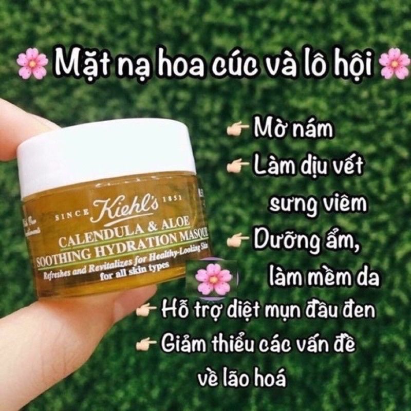 Mặt Nạ Hoa Cúc và Lô Hội Kiehl’s Calendula &amp; Aloe Hydration Hydration Masque 14ml