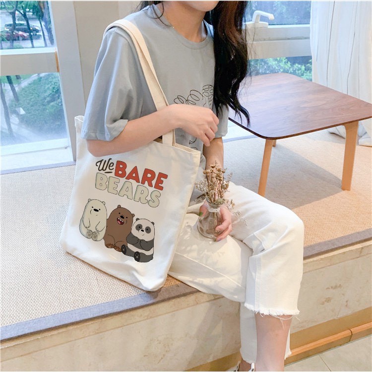 Túi vải bố, túi vải tote có khóa kéo (ảnh thật 100%)