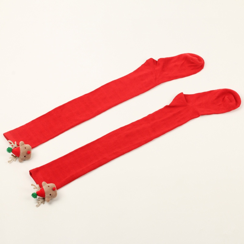 Tất Dài Qua Gối Họa Tiết Giáng Sinh Dễ Thương Cho Nữ