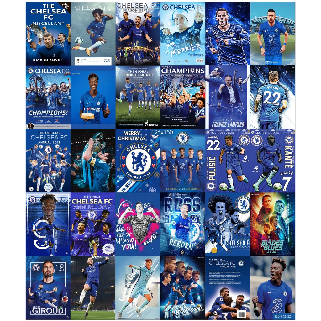 Combo Set 50 tờ Decal dán tường đội bóng Chelsea