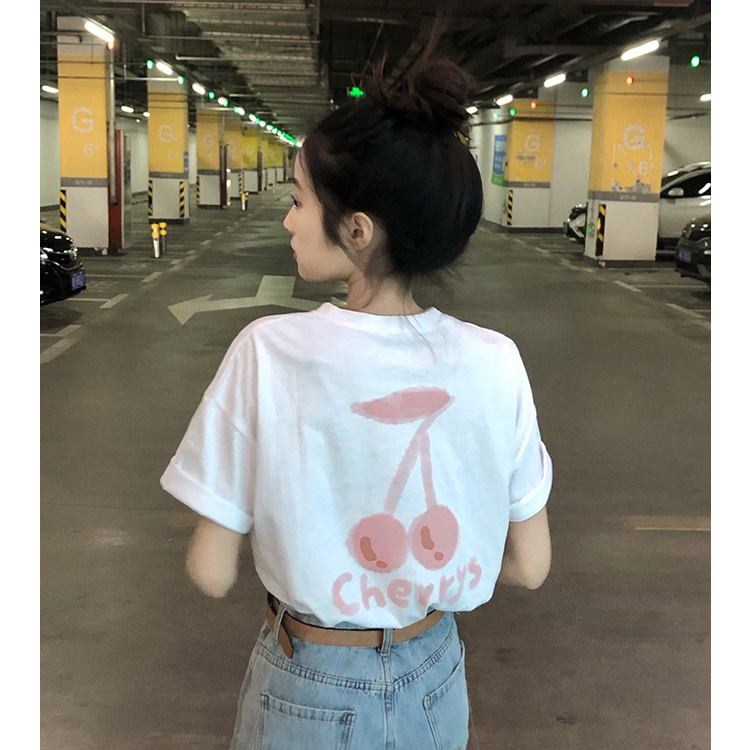 NRVP Áo Thun Nữ Tay Ngắn In Hình Phong Cách Hàn Quốc Thời Trang Mùa Hè 2022