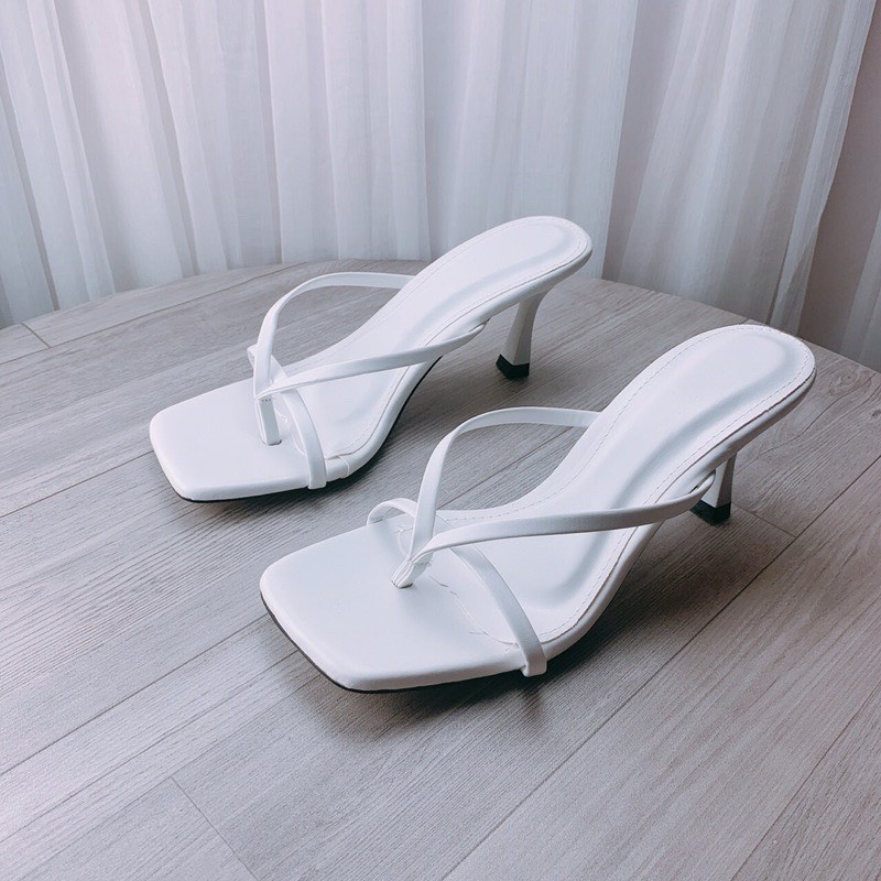 Sandal cao gót, dép nữ quai xỏ ngón 7p - MÃ H02