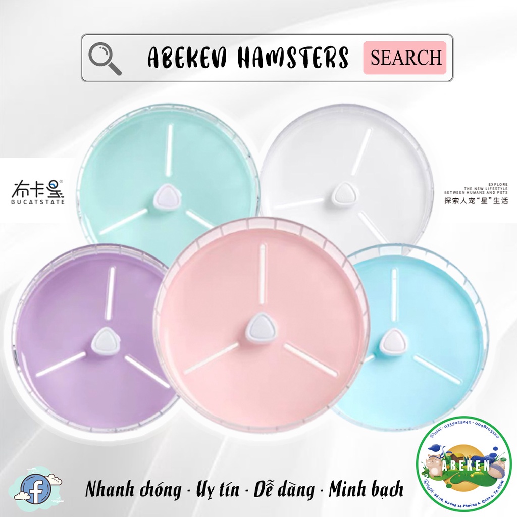 WHEEL chạy không gây tiếng động BUCATSTATE dành cho Hamster (chính hãng)