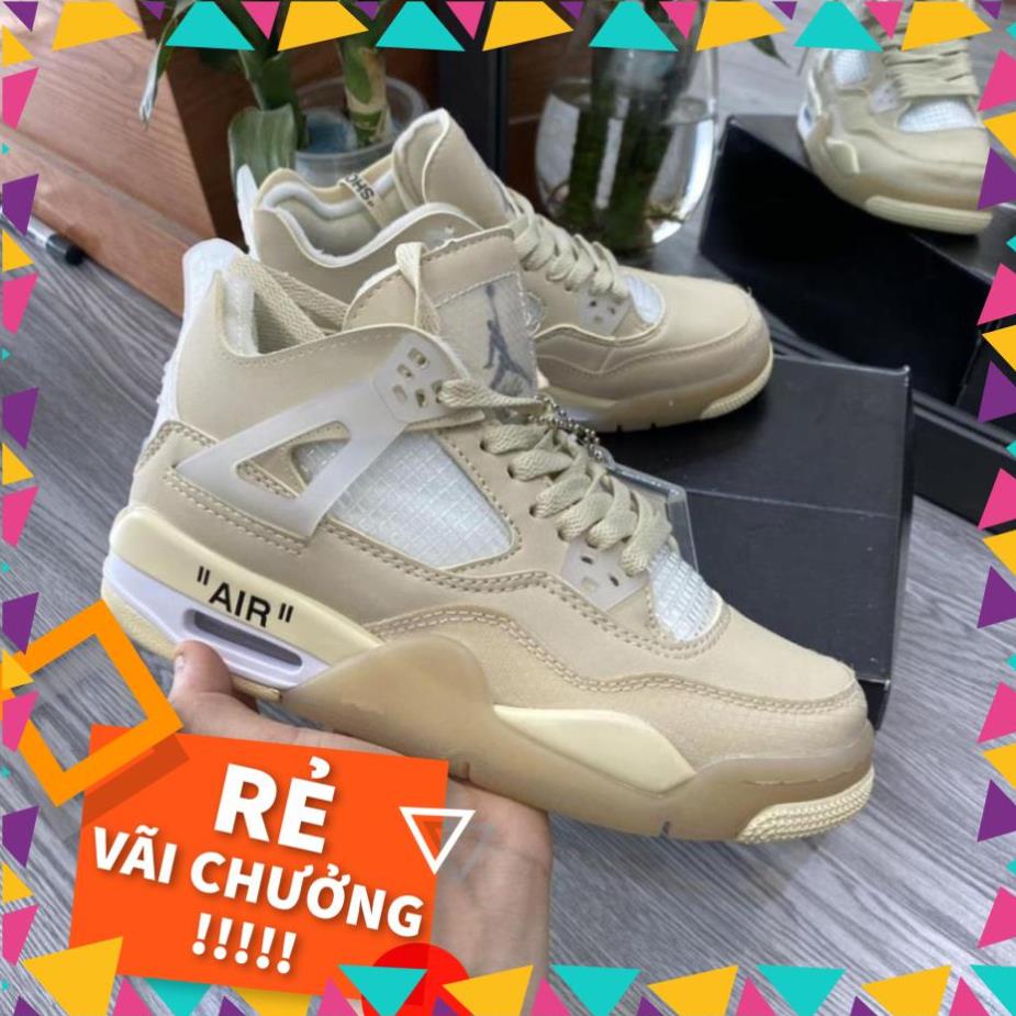 27Giày Sneaker Jordan 4 Off White Full Box Full Phụ Kiện Freeship