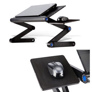 [Hàng Chuẩn Loại 1] Bàn Nhôm Laptop T8 Có Quạt Tặng Kèm Miếng Lót Chuột, Thoát Nhiệt  Nhanh Chóng