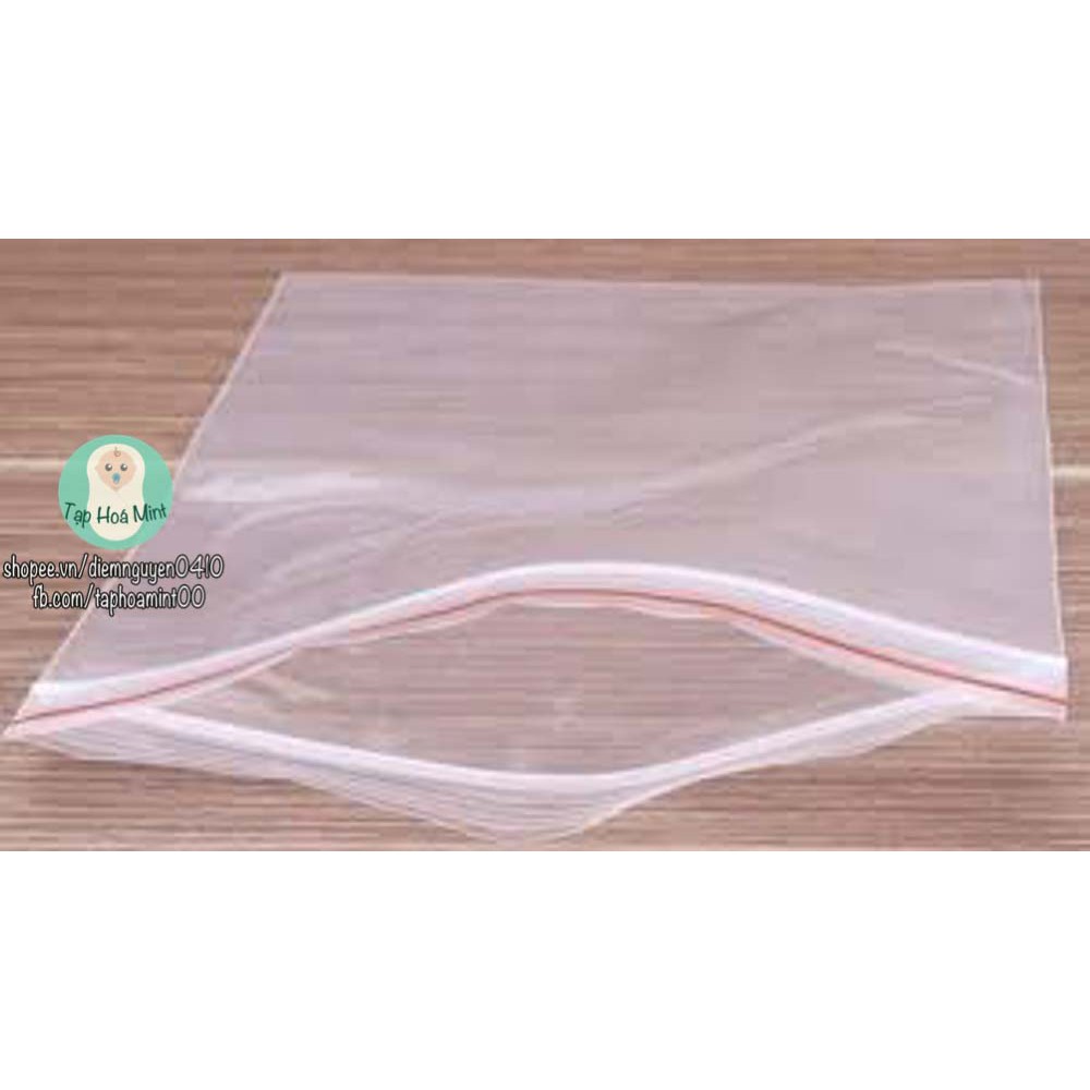 Túi zip chỉ đỏ đựng thực phẩm 100gr - Tạp hoá mint