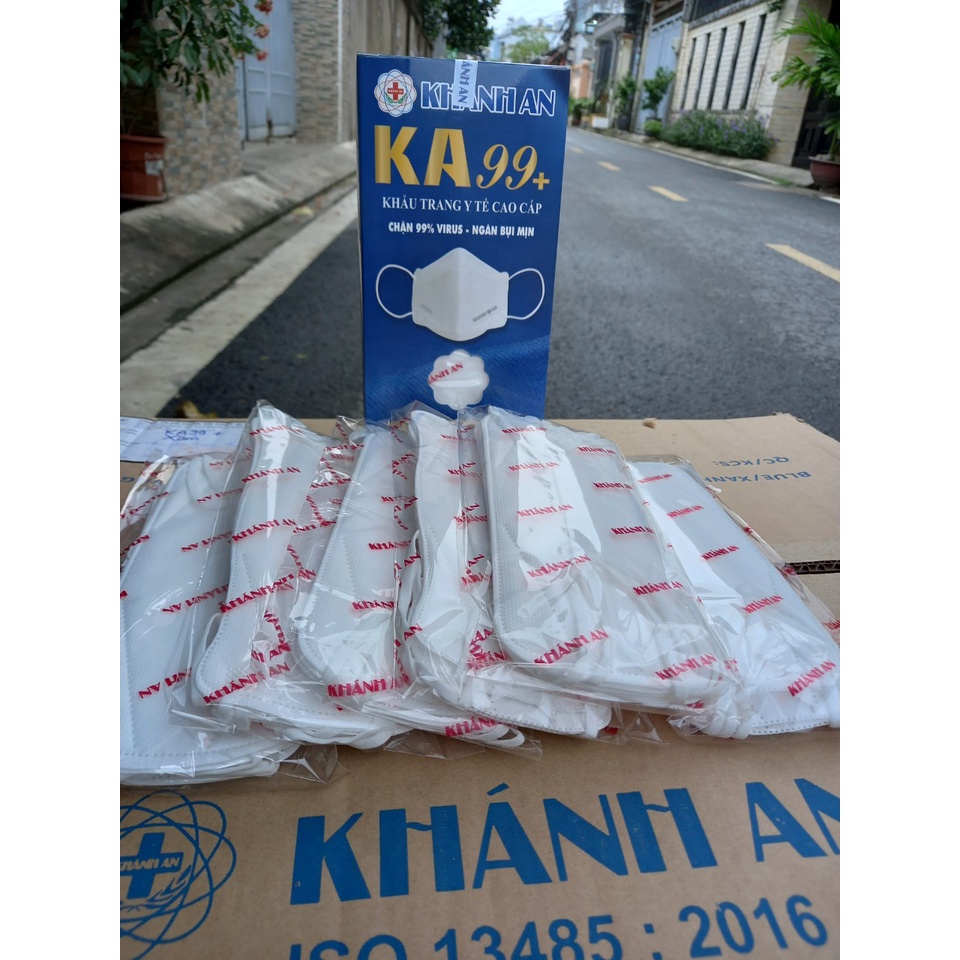 (GIÁ ĐẶC BIỆT  KA99+ KHẨU TRANG Y TẾ 4D HỘP 30 CÁI KHÁNH AN (MÀU TRẮNG) ++