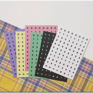 Sticker chữ số trang trí sổ vở DIY