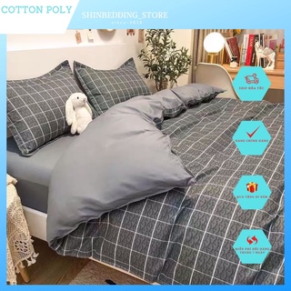 Set ga poly kẻ ô vuông xám đậm uy tín