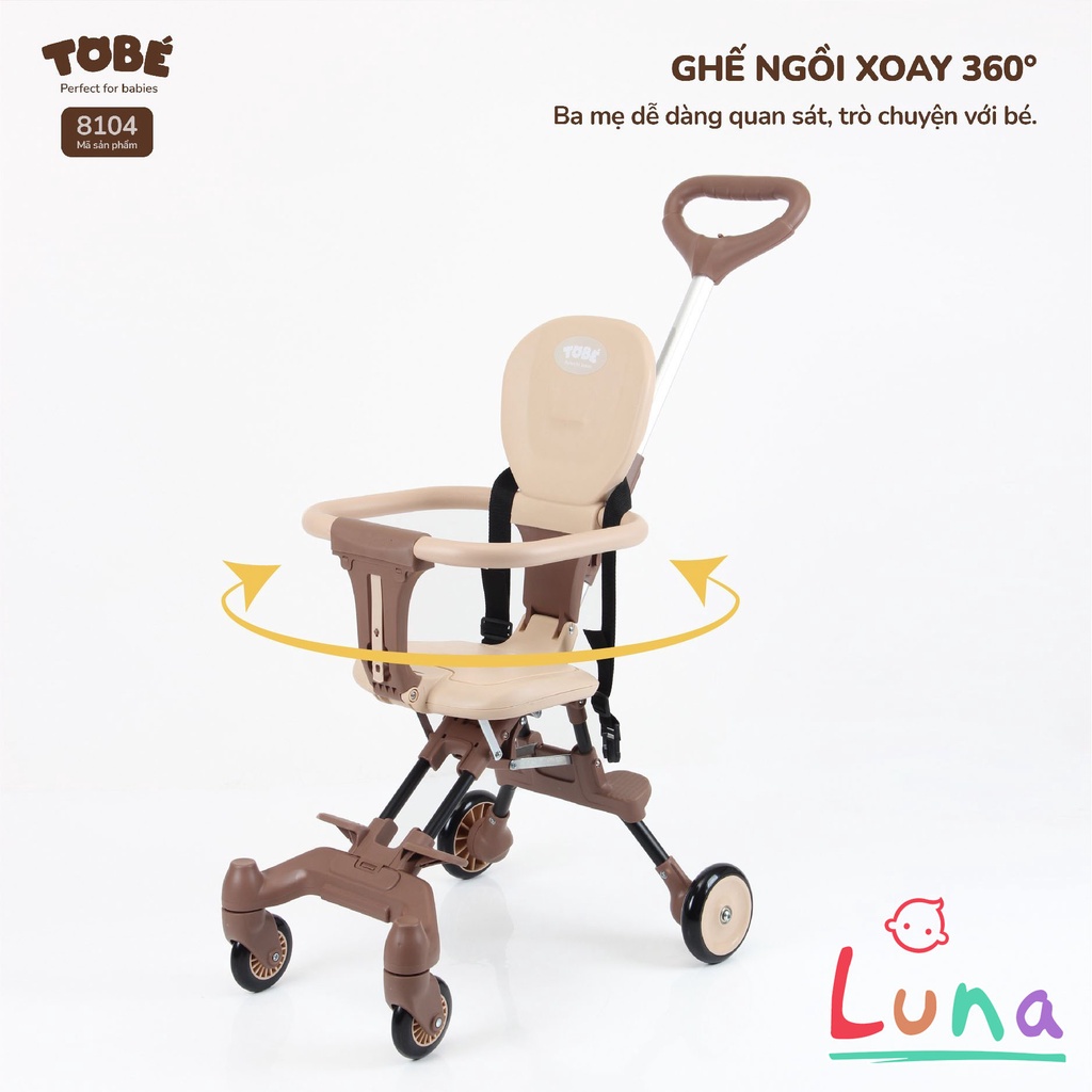 Xe đẩy gấp gọn OLWEN TOBÉ cho em bé xe gấp gọn siêu nhẹ cho bé từ 6-36 tháng  Luna