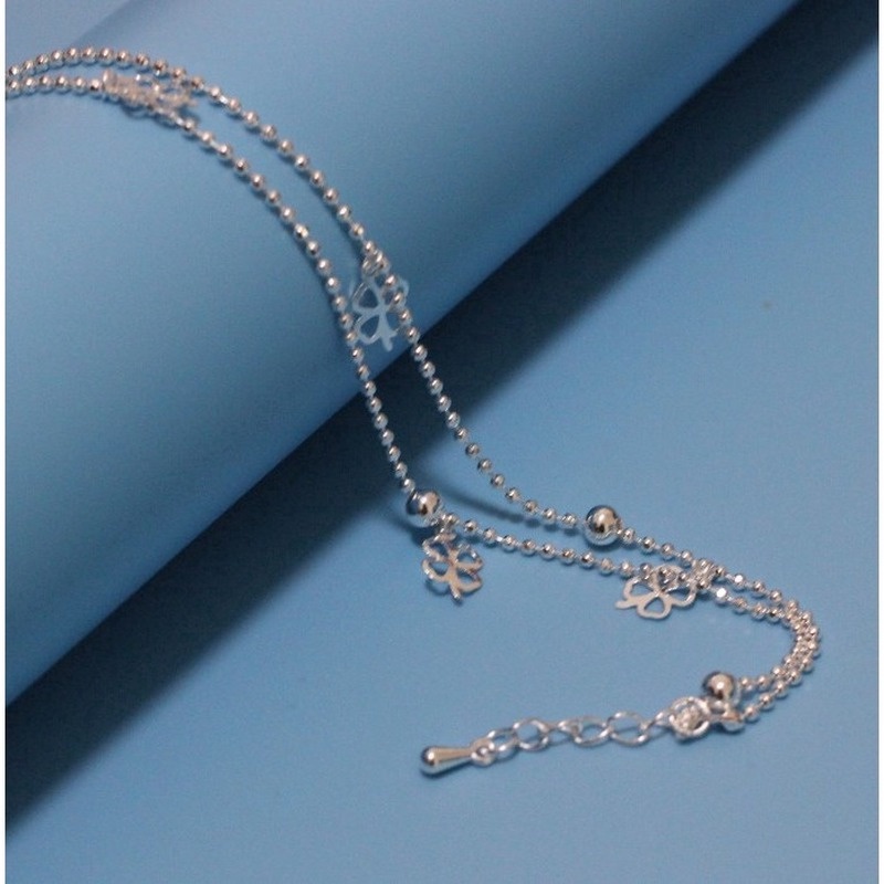 Vòng Đeo Tay Nhiều Lớp Hình Cỏ Bốn Lá Thời Trang Hàn Quốc Cho Nữ