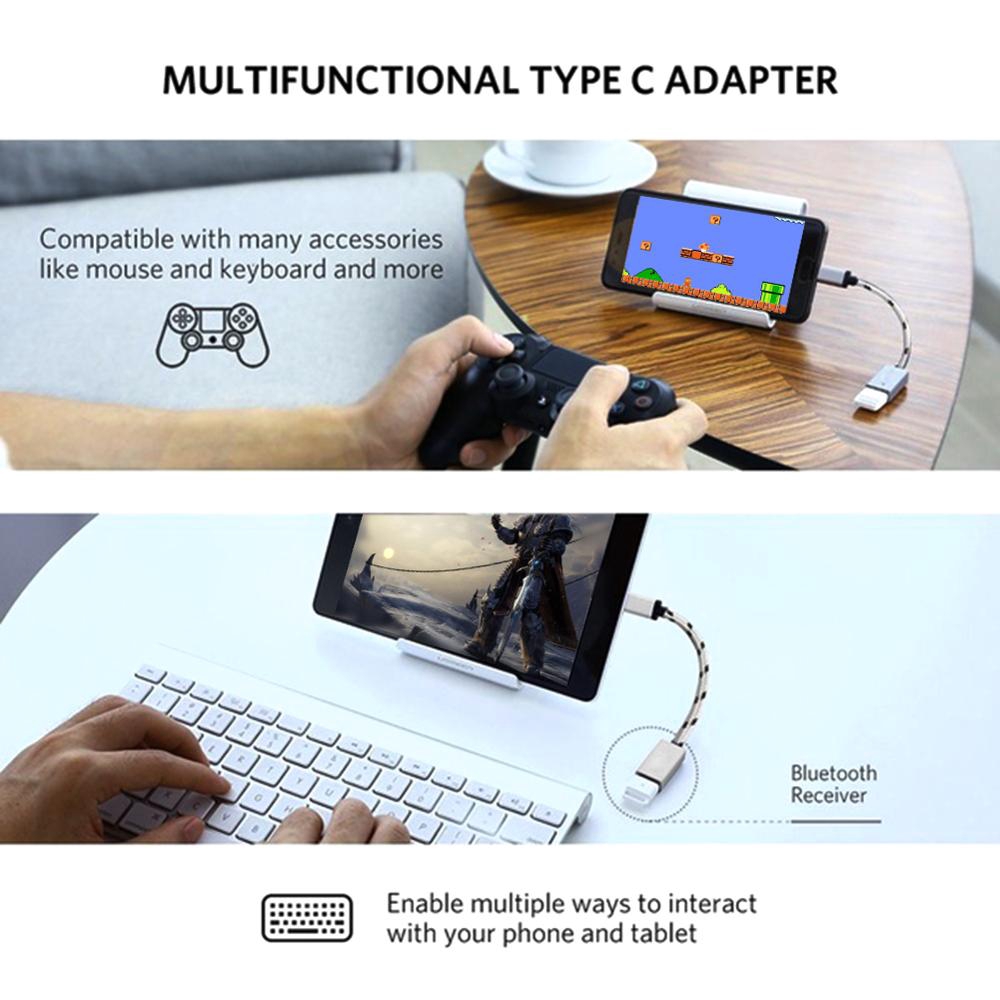 Dây Cáp Chuyển Đổi Usb 2.0 Type C Sang Usb 2.0 A Otg Type C Cho Sansumg Lg Sony Htc Xiaomi Android Android