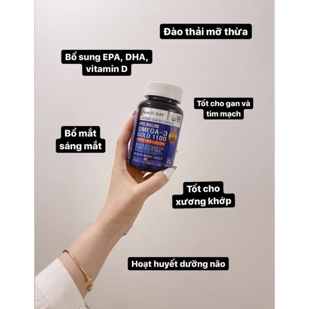Viên Uống Omega 3 Hàn Quốc Tốt Cho Sức Khỏe Hộp 90 Viên