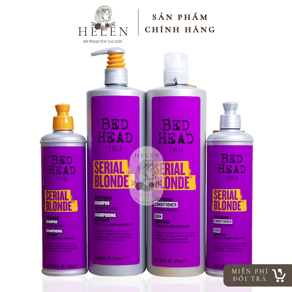 Cặp Dầu Gội Xả TIGI BED HEAD Tím Đủ Size | Phục Hồi Tóc Khô Xơ, Chẻ Ngọn, Tóc Yếu | Hàng Chính Hãng