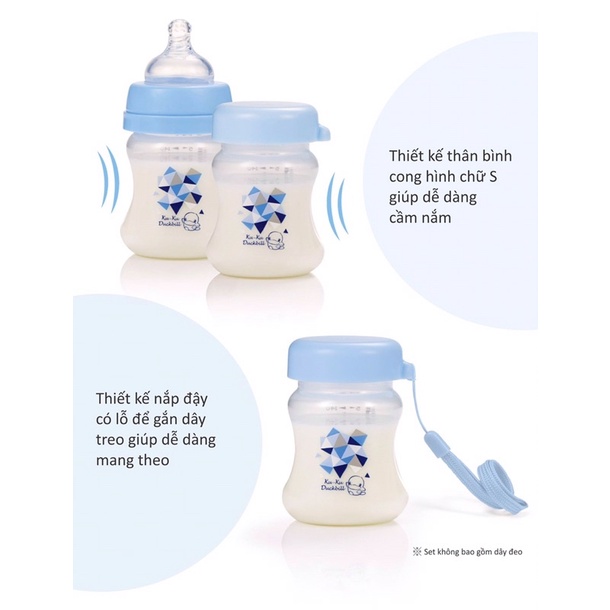 Bộ 3 bình trữ sữa KUKU KU5933 - 140ml