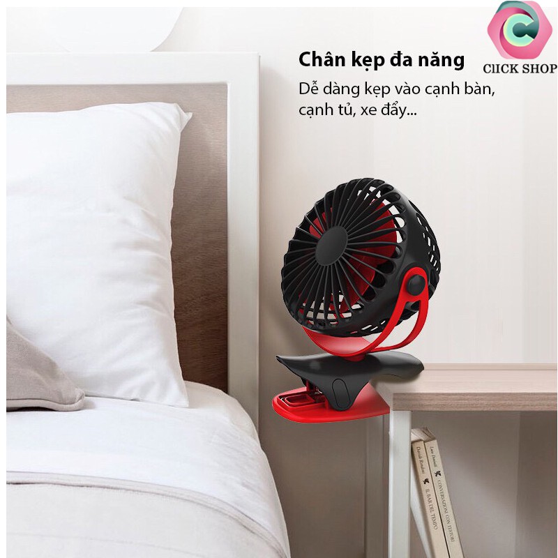 Yoobao f04 quạt kẹp bàn yoobao f04 pin 6400mAh - Quạt tích điện mini chân kẹp đa năng