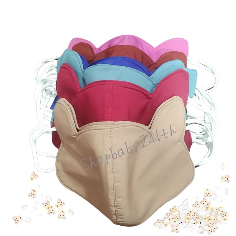 Khẩu trang vải 3 lớp tai mèo đủ kiểu,mẫu dễ thương, đáng yêu cho nữ, tự tin đón nắng,đón mưa.