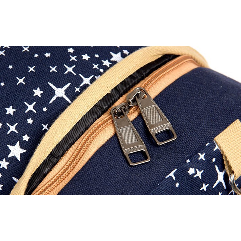 Ba Lô canvas Họa Tiết Hoạt Hình Phong Cách Hàn Quốc Xinh Xắn Cho Nữ