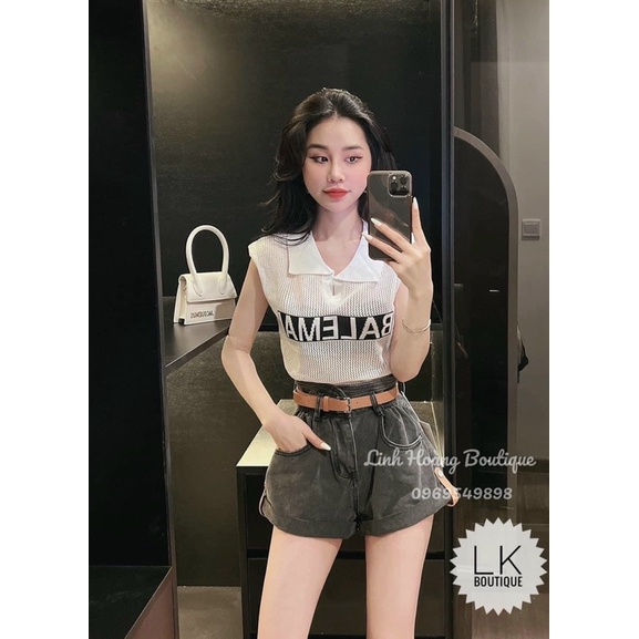 Áo Len Polo Lỗ Cổ Bẻ Sát Nách Balemai